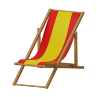 3d ilustración icono silla de playa con tema de verano png