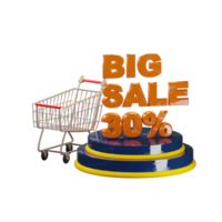 vacaciones de verano playa tema 3d ilustración con texto gran venta png