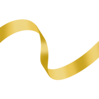 bannière de ruban d'or png
