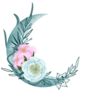 illustration aquarelle fleur de lune bohong
