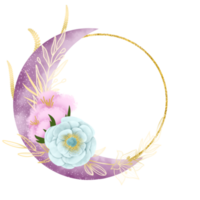 ilustração em aquarela de flor da lua bohong
