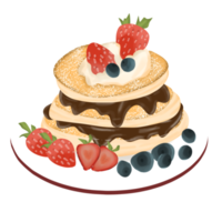 crêpe illustration aquarelle png