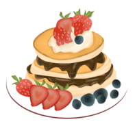 Pancake Illustration Watercolor png