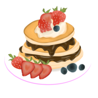 Pancake Illustration Watercolor png