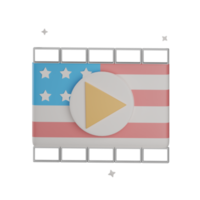 Film 3d indipendenza usa con sfondo trasparente png