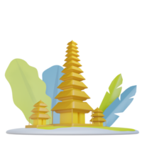 Illustration 3d du jour du silence de bali avec fond transparent png