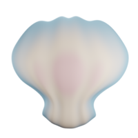 3d shell illustration with transparent background png