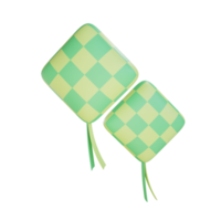 objeto 3d ramadan ketupat com fundo transparente png