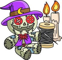 Scarecrow Halloween Cartoon Colored Clipart vector