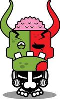 cartoon character costume vector illustration cute zombie demon mascot