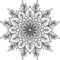 Design Vector Element Flower Outline