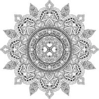 Design Vector Mandala Outline Coloring Page