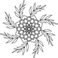 Design Vector Element Flower Outline