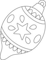 Christmas Ornament Isolated Coloring Page vector