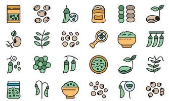 Lentil icon, outline style vector