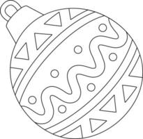 Christmas Ornament Isolated Coloring Page vector