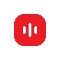 Music wave icon isolated on a square background vector