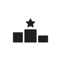 Winner podium icon vector with star symbol