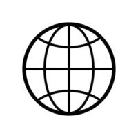 Website, globe, web, world icon vector in line style