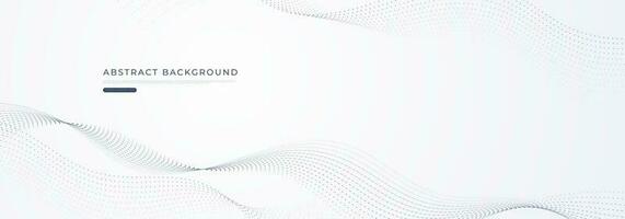 Abstract White background. Modern gradient gray banner with wave curve line dot elements. Elegant concept for technology, network and future business vector illustration