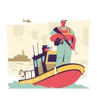 Coast Guard on Duty vector