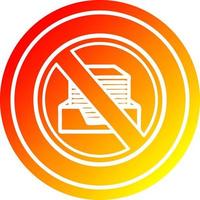 circular sin papel de oficina en espectro de gradiente caliente vector