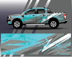 Car wrap design vector  truck and cargo van decal. Graphic abstract stripe racing background designs for vehicle  rally  race  adventure and car racing livery