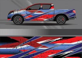 Racing car wrap design vector for vehicle vinyl sticker and automotive decal livery