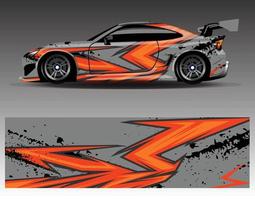 Car decal graphic vector  wrap vinyl sticker. Graphic abstract stripe designs for Racing vehicles