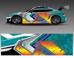 Car decal graphic vector  wrap vinyl sticker. Graphic abstract stripe designs for Racing vehicles