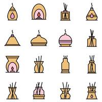 Diffuser icons set vector flat