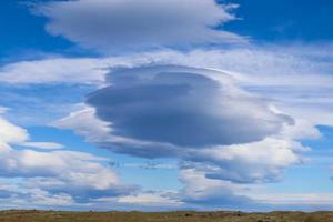 Spectacular UFO clouds in the sky over Iceland - Altocumulus Lenticularis. photo