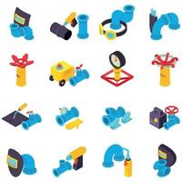 Welding icons set, isometric style vector