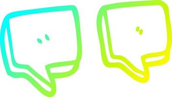 cold gradient line drawing cartoon quotation marks vector