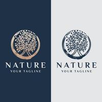 árbol naturaleza logo vector, ilustración descarga gratuita vector