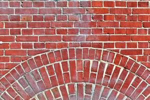 Old brick wall. Texture of old weathered brick wall panoramic background photo