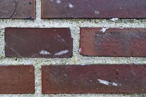 Old brick wall. Texture of old weathered brick wall panoramic background photo