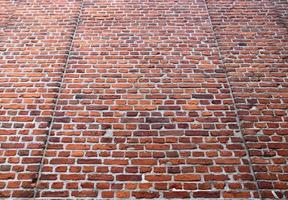 Old brick wall. Texture of old weathered brick wall panoramic background photo