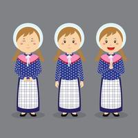 Denmark Character with Various Expression vector