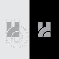 letter H monogram logo vector