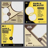 plantilla de banner de cabello y belleza vector