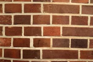 Old brick wall. Texture of old weathered brick wall panoramic background photo