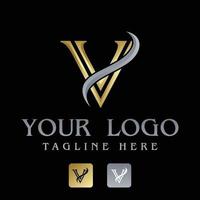 v gold logo ideas vector