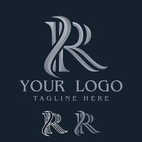 awesome letter r logo free vector