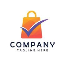 logotipo de bolsa de compras vector