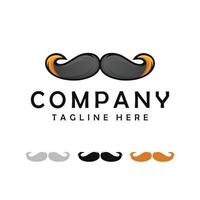 moustache logo design vector
