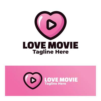 Logo love movie art illustration