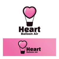 Cute heart balloon air art illustration vector