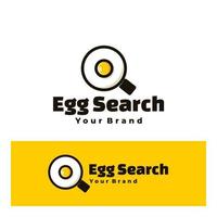 logo cute egg search creative logo vector