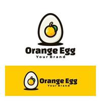 cute orange egg creative art